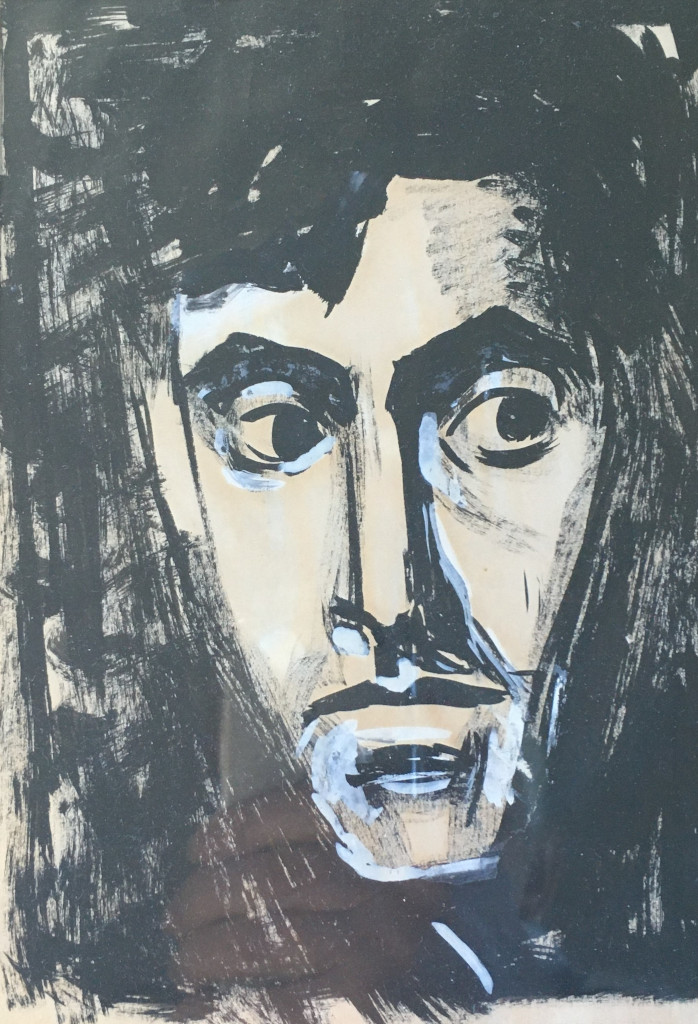 Портрет сына Глеба, исполнен на бумаге тушью и белилами, 1958 г., Михаил Вержбинский