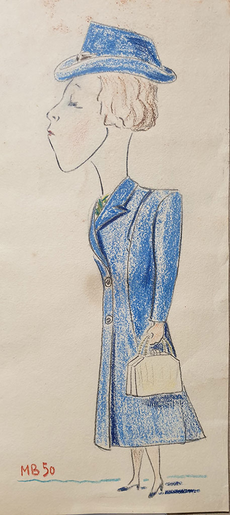 «Норочка приходит домой», бумага, цветные карандаши, 1950 г., Михаил Вержбинский