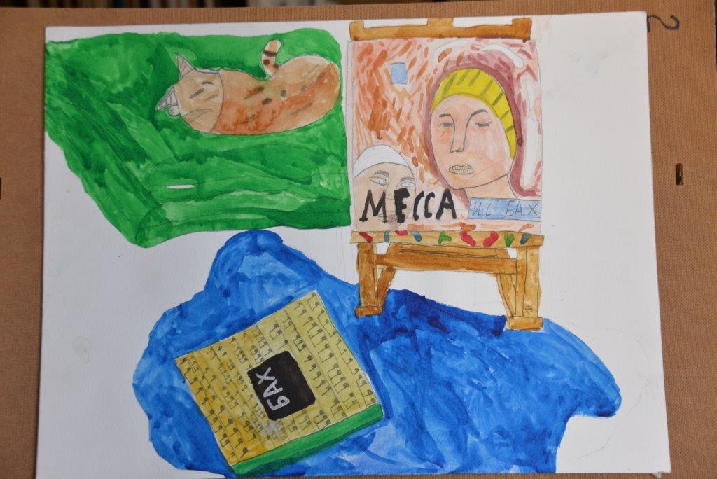 „Vom Stillleben zum Porträt. Bach“, Alexey K., 11 Jahre