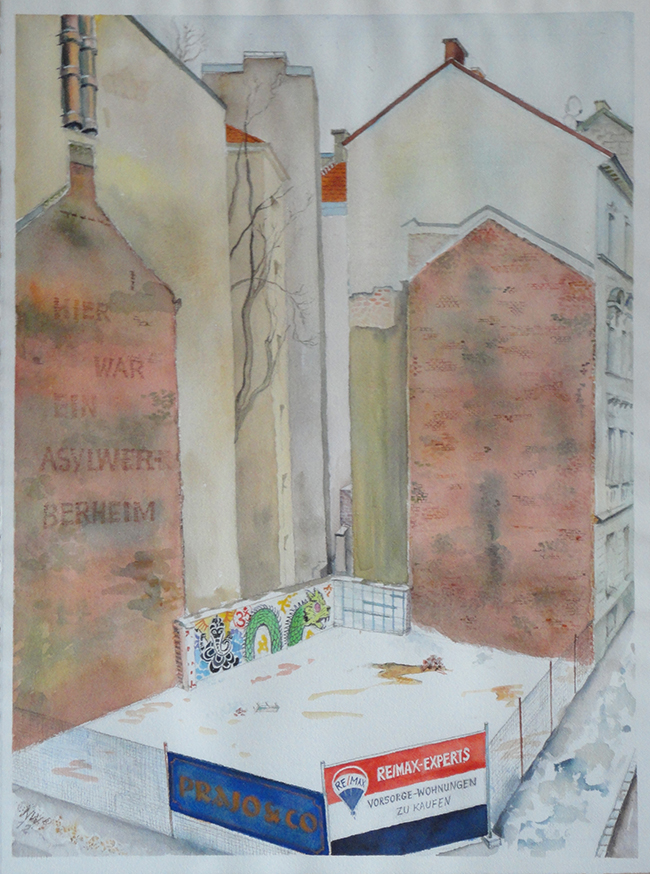 Hier war ein Asylwerberhaus, bald werden die Vorsorgewohnungen zu kaufen sein