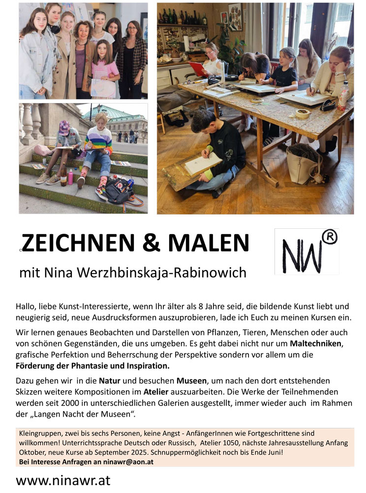 ZEICHNEN & MALEN mit Nina Werzhbinskaja‐Rabinowich